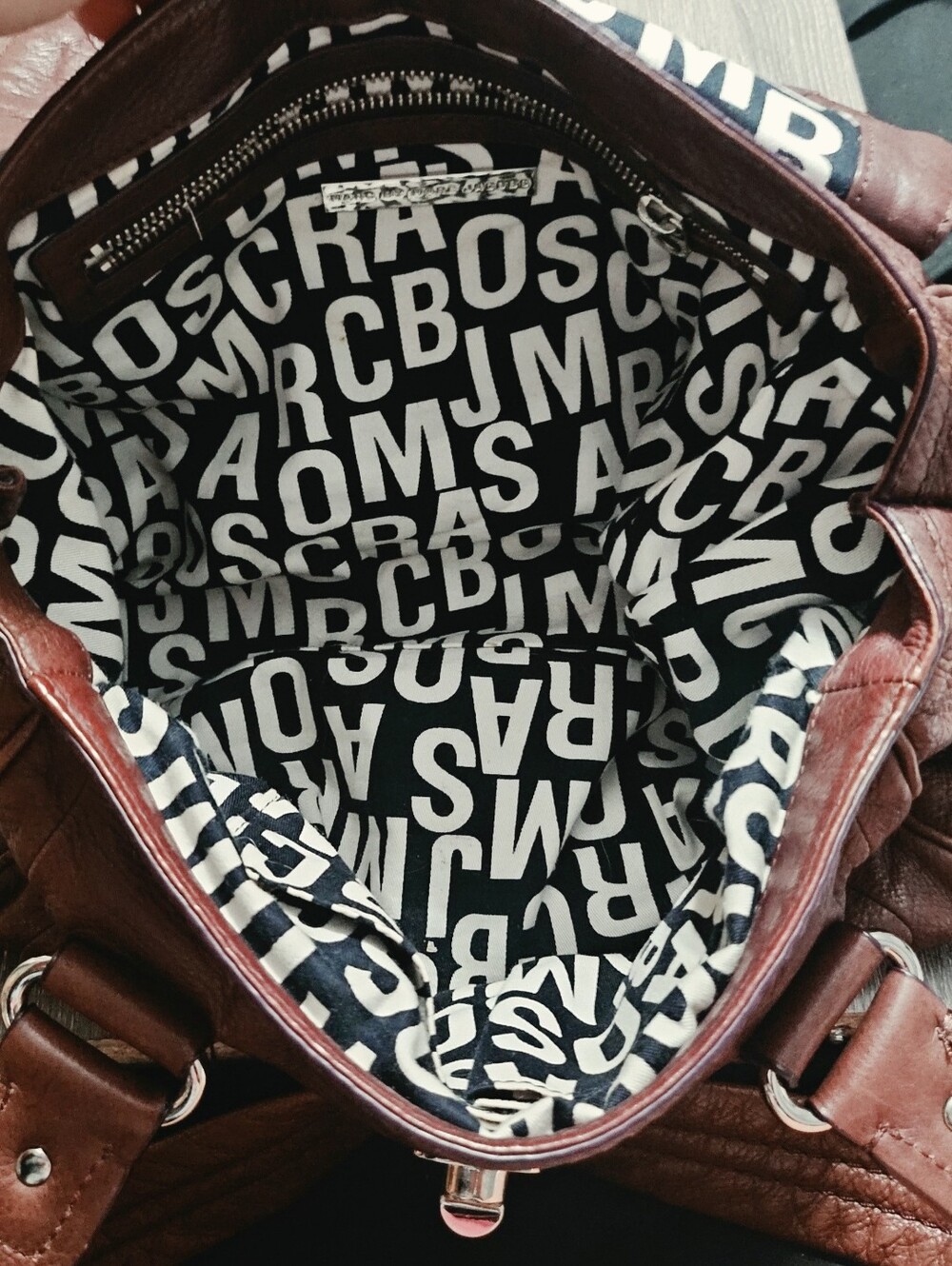Vintage Marc by Marc Jacobs Totally Turnlock Quinn Satchel Brown Leather Bag - Picture 16 of 16